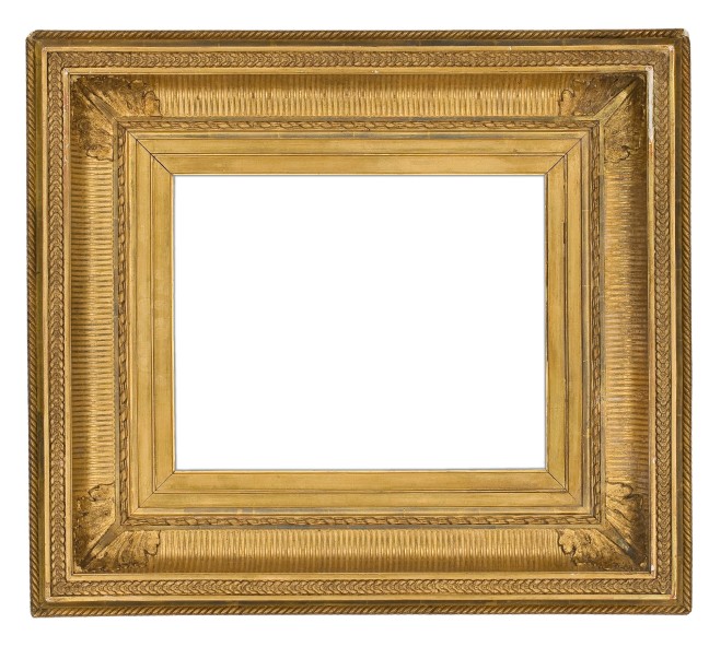19th century gilded composition fluted cove frame (2250)
