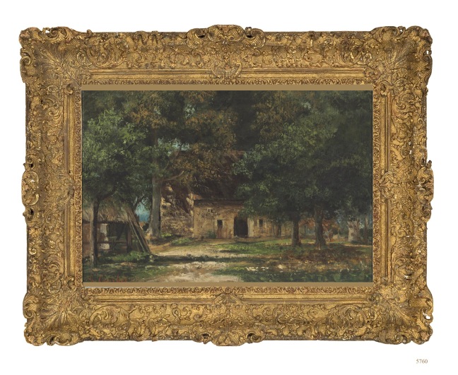 Gustave Courbet, Le Jardin de la Mère Toutain à Honfleur, oil on canvas, c.1859-1861 (Courtesy of Christie’s New York) 