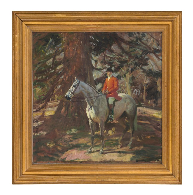Sir Alfred Munnings, The Whip, c.1922, oil on panel (Courtesy of Christie’s New York)