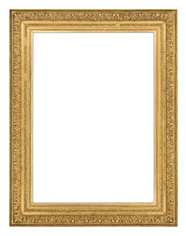 An 1880s French gilt composition Barbizon-style frame with ogee profile and continuous finely detailed scrolling acanthus leaf ornamentation